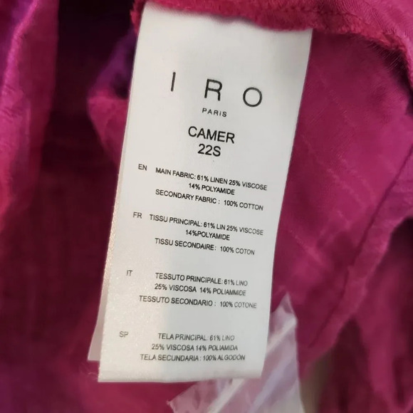 IRO Paris Camer Pleated Long Sleeve Top Size 40 / 8 - Picture 11 of 11